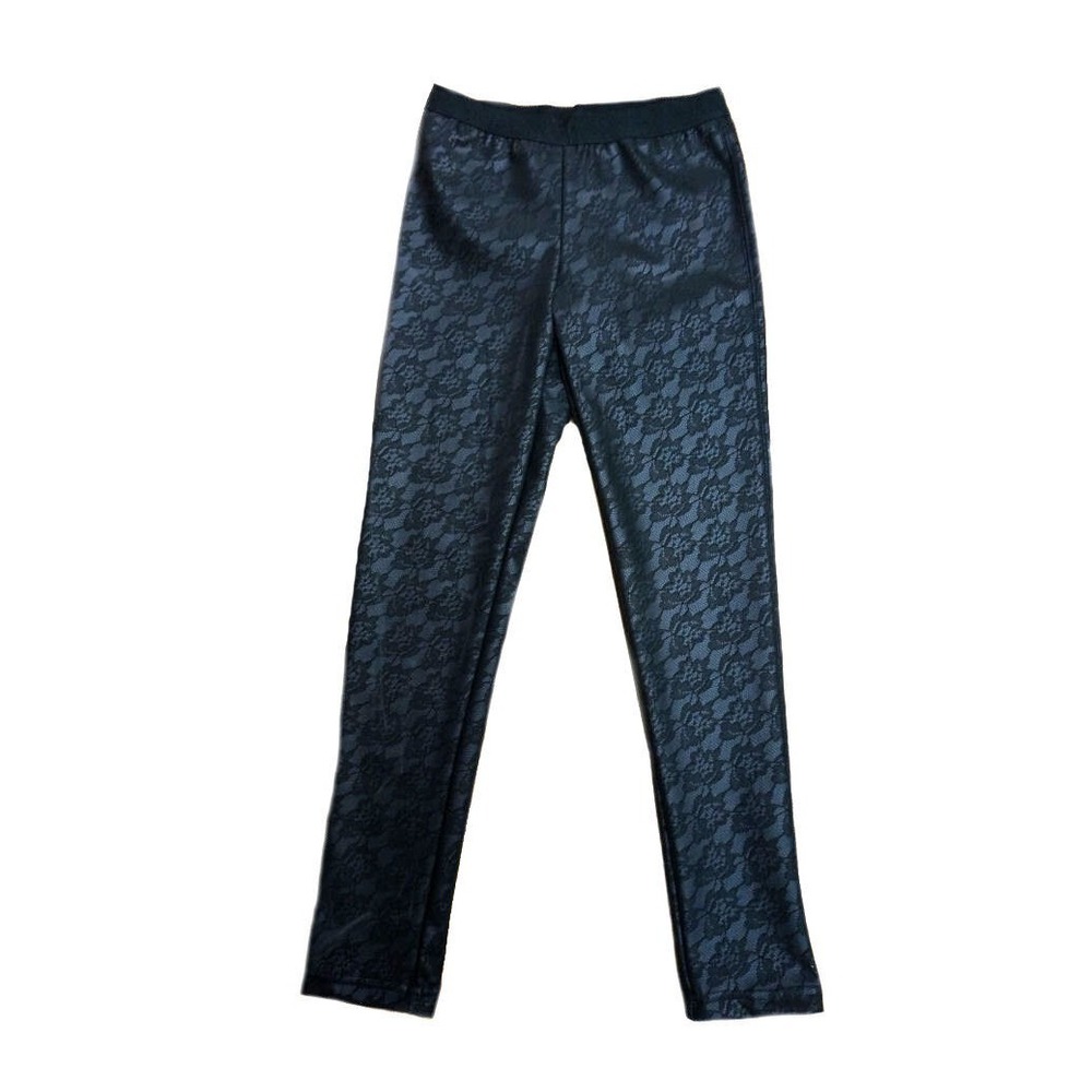 NEW Ragdoll & Rockets Black Vegan‎ Leather Lined Girls Leggings Winter 12 Last 2